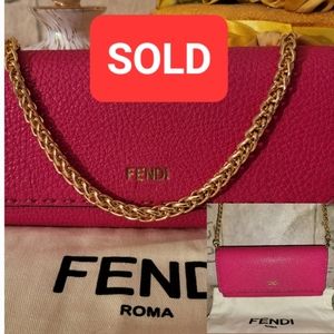 Authentic FENDI Selleria Leather Bifold Long Wallet, NWOT